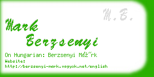 mark berzsenyi business card